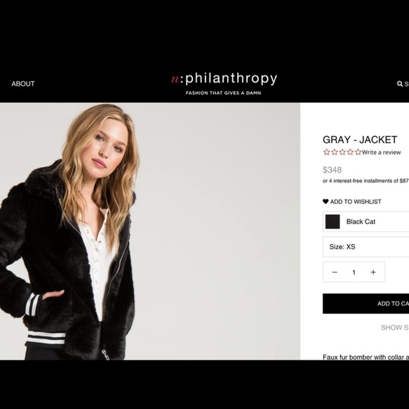 n:philanthropy faux fur jacket - Picture 7 of 13